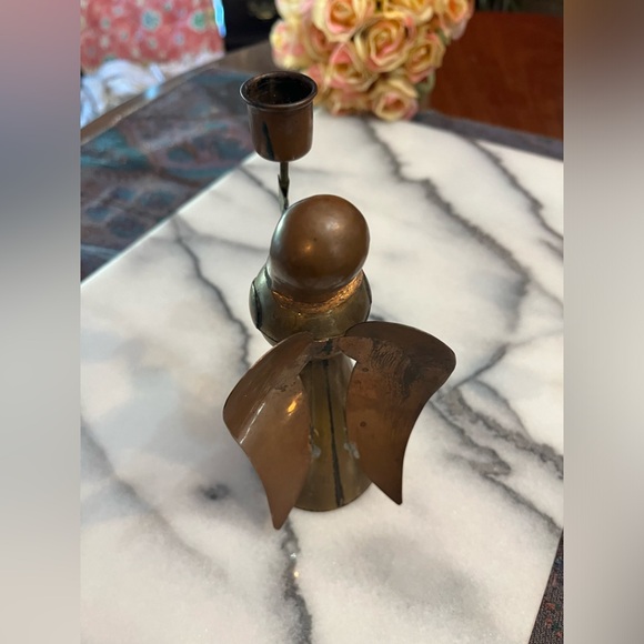 Vintage Brass Angel Candle Holders from Mexico - Set of 3 - Picture 14 of 16